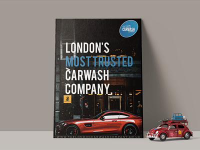 The London Carwash Company poster and leaflets for print branding poster design