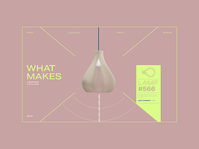 Designer Lamp - Product Page abstract branding concept design simple typography ui vector webdesign website