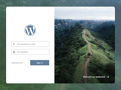 Wordpress Admin Login Redesign