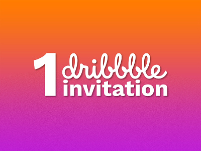 1 Dribbble Invite! dribbble dribbble best shot giveaway invitation invite