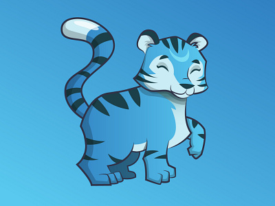 New year tiger animal character concept design illustration vector