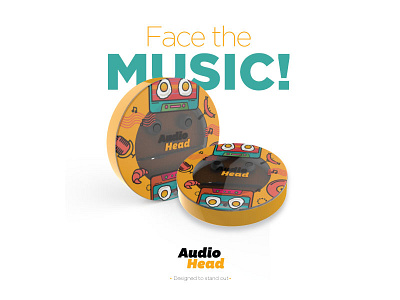 Packaging Design - Audio Head branding graphic design illustration packaging