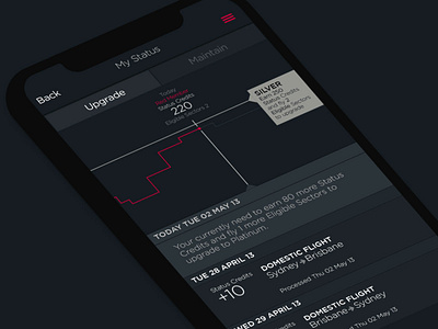 Airline Loyalty airline app chart mobile