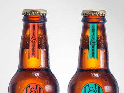 Emil & Herb Neck Labels beer hand crafted new stalgia packaging