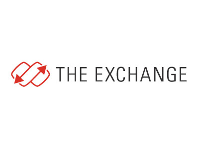 The Exchange arrows business linework logo wordmark