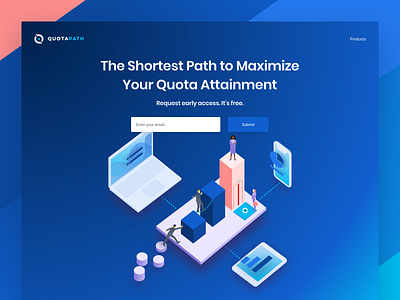 Landing Page Illustration chart desktop flat graphic illustration isometric landing page quotation ui web