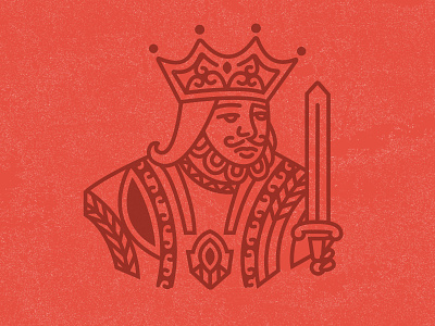 Get Lucky King icon illustration king screen print vector