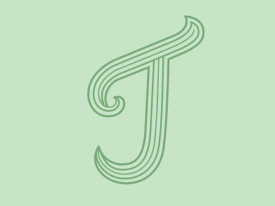 J is for Jaded alphabet dropcap illustration lettering line type vector