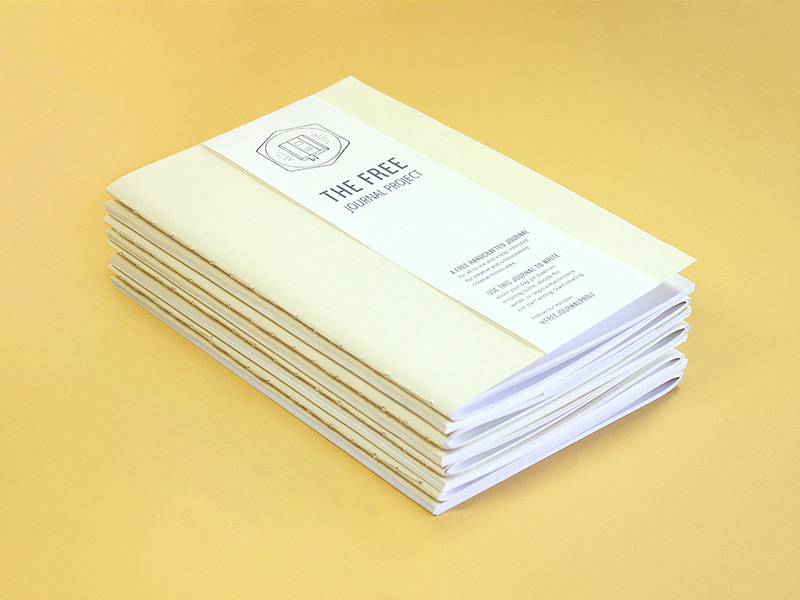 The Free Journal Project handbound journal notebook binding book book art handmade stamp icon pamphlet sewn