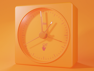 Braun x Offwhite Clock Render 3d blender braun render