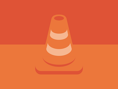 Traffic Cone ai cone orange flat traffic