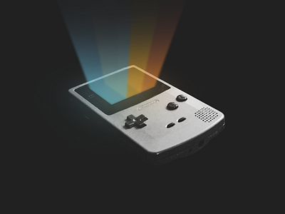 Gameboy Illustration For A Thing gameboy iso light low key nintendo rainbow wichita xy