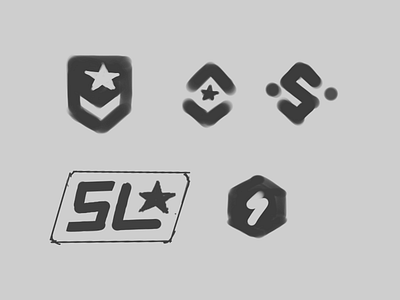 Logo Sketching badge logo loyal monogram sketch sport sports star