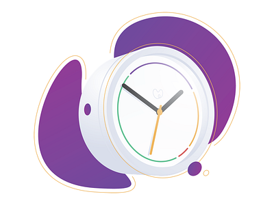 Art Schedule alarm art braun clock gradient illustration meural schedule time vector