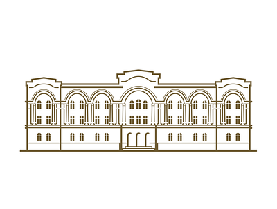 Banski Dvor banja luka design illustration line logo vector