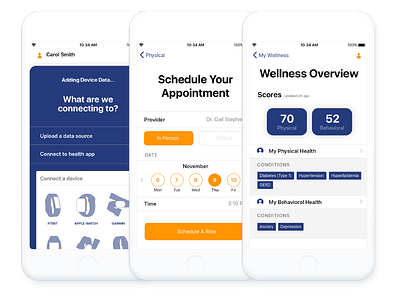 Wellness App app concept doctor healthcare interface medicine mobile ui ux wellness