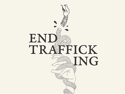 End Trafficking branding design illustration typography