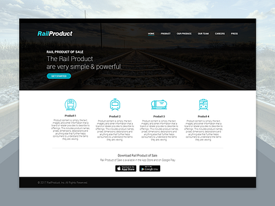 Product landing page landing page one page photography product. rail sugur web website