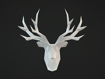 The Stag 3d cinema4d deer low poly polygon stag