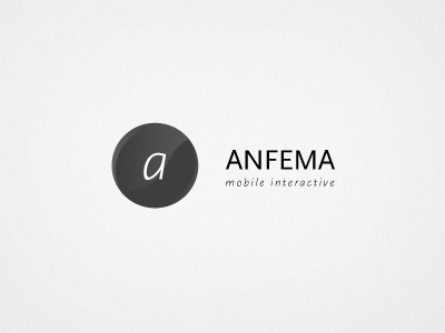 Logo anfema circle glossy logo scala sans