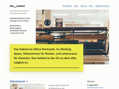 Das Habitat ibm plex makerspace ral 1016 vsco website