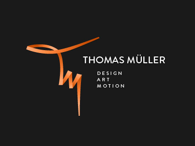 Thomas Müller black brandon grotesque curls logo orange