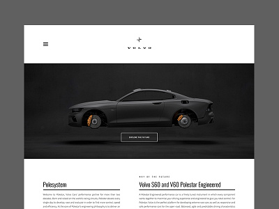 Volvo -Polestar concept ui ux web