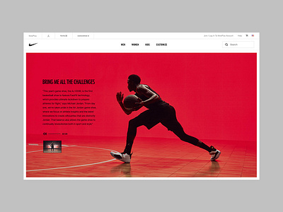 Nike AirJordan XXXIII design digital interface ui ux web