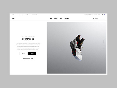 Nike AirJordan XXXIII design design digital interface ui ux web