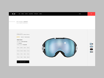 Oakley Prizm design digital interface ui ux web
