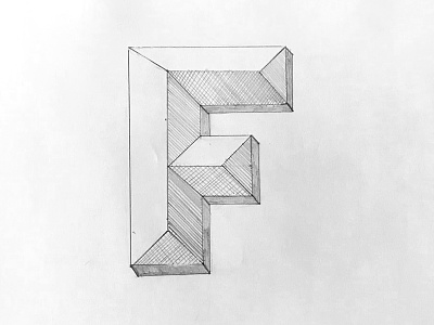 Geometric Letter bueroblanko fineliner leter