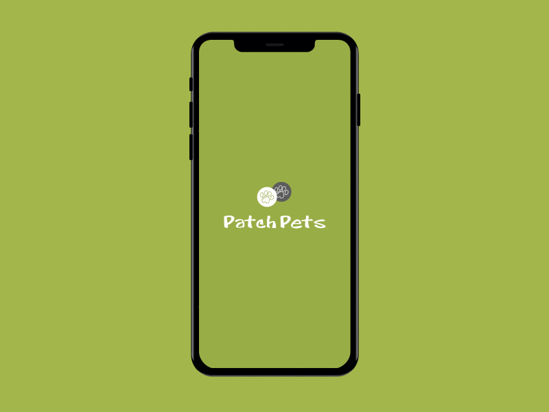 PatchPets app app design clean cute dog green map minimal mockup newsfeed pet app phone profile simple social ui ux