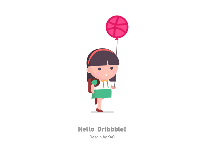 Hello dribbble! animation illustration ui