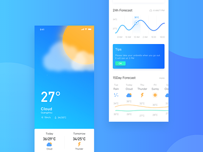 Weather Interface sun ui ux weather weather app weather forecast