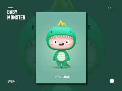 baby monster monster 插图 绿色