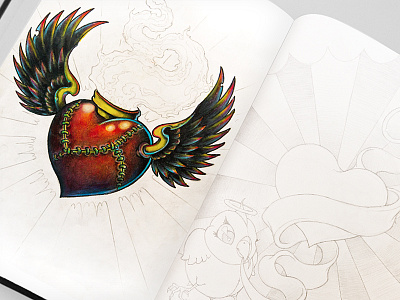 Sacred Heart Drawing art birds drawing fine art heart pencil sketch tattoo
