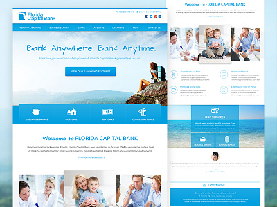 Florida Capital Bank bank home page web design