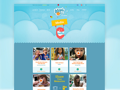 Dippin Dots Media Page design dippin dots ice cream web