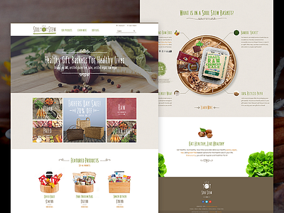 Soul Stew baskets design food gluten health healthy home page natural paleo raw vegan web