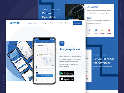 SHARGE Website car charge electric electric car energy figma interface landing page power sharge smart smart move station ui