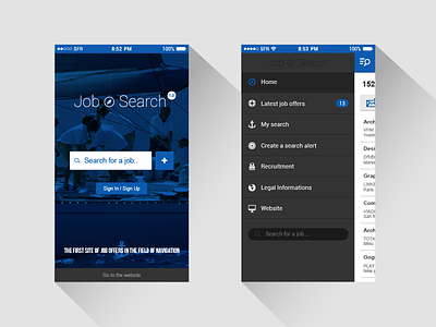 Mobile Search Job android flat job search mobile ui ux