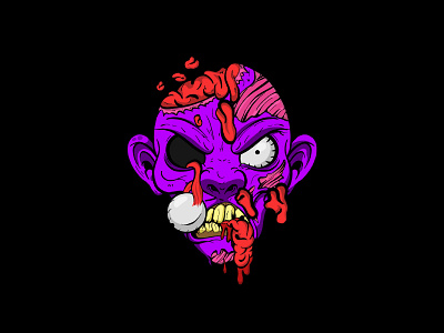 Zombie - Procreate design doodling illustration procreate