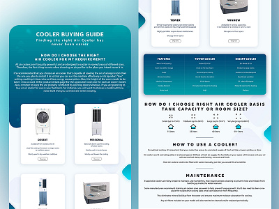 Cooler Buying Guide branding design guide ui guide web webpage