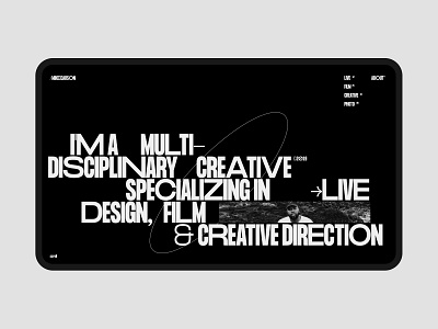 MIKECARSON® WEBSITE art concept design homepage logo minimalistic typography ui ux web