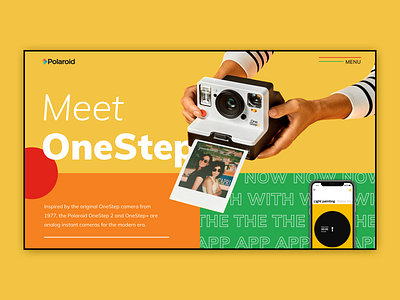 — Polaroid. Homepage art concept design homepage minimalistic photography polaroid ui web
