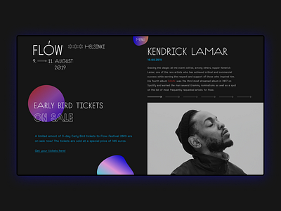 — Flow Festival. art concept design homepage minimalistic photography typography ui web