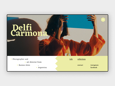 — Delfi Carmona. Homepage art concept design homepage minimalistic photography typography ui web