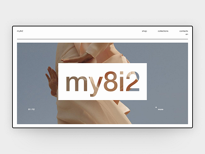 — my8i2 store. art concept design homepage minimalistic photography typography ui web