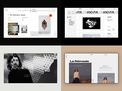 my #Top4Shots art concept design homepage minimalistic photography typography ui web
