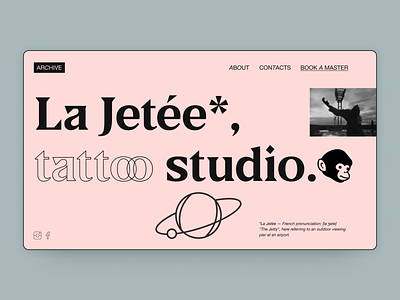 — La Jetée. art concept design homepage illustration minimalistic photography typography ui vector web